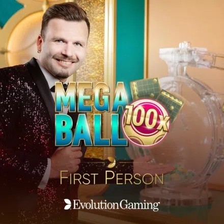 First Person Mega Ball logo by Evolution at Wintopia Casino