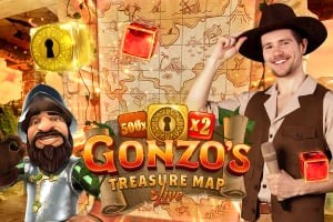 Gonzo's Treasure Map slot logo by Evolution at Wintopia Casino